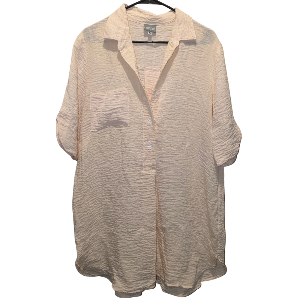 Niche Nilgun Derman Oversized Crepe Top Size Med